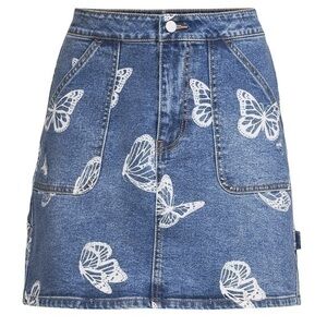 Denim mini skirt